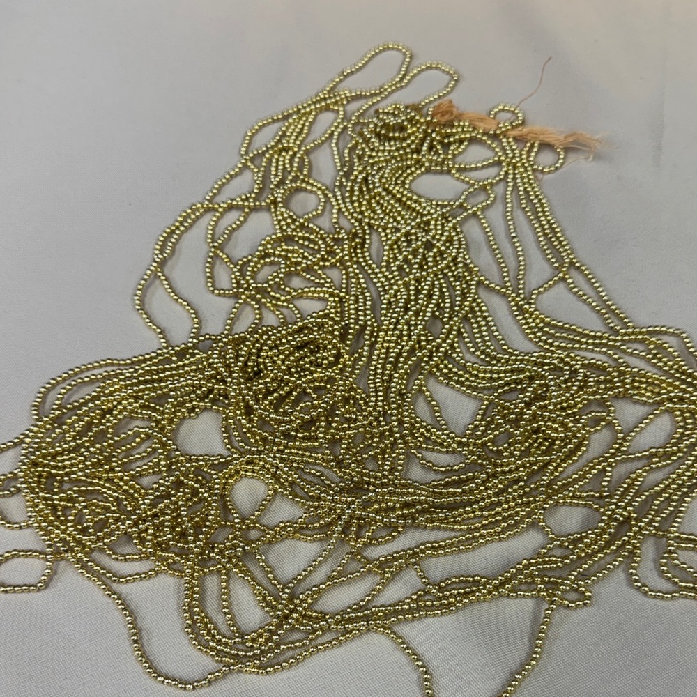 Gold Beaded stretch cording multiple uses all new - Picture 4 of 5